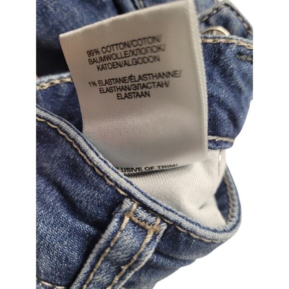 Silver Jeans Suki Straight Dark Distressed Indigo Stretch 26W/32L - Picture 5 of 5